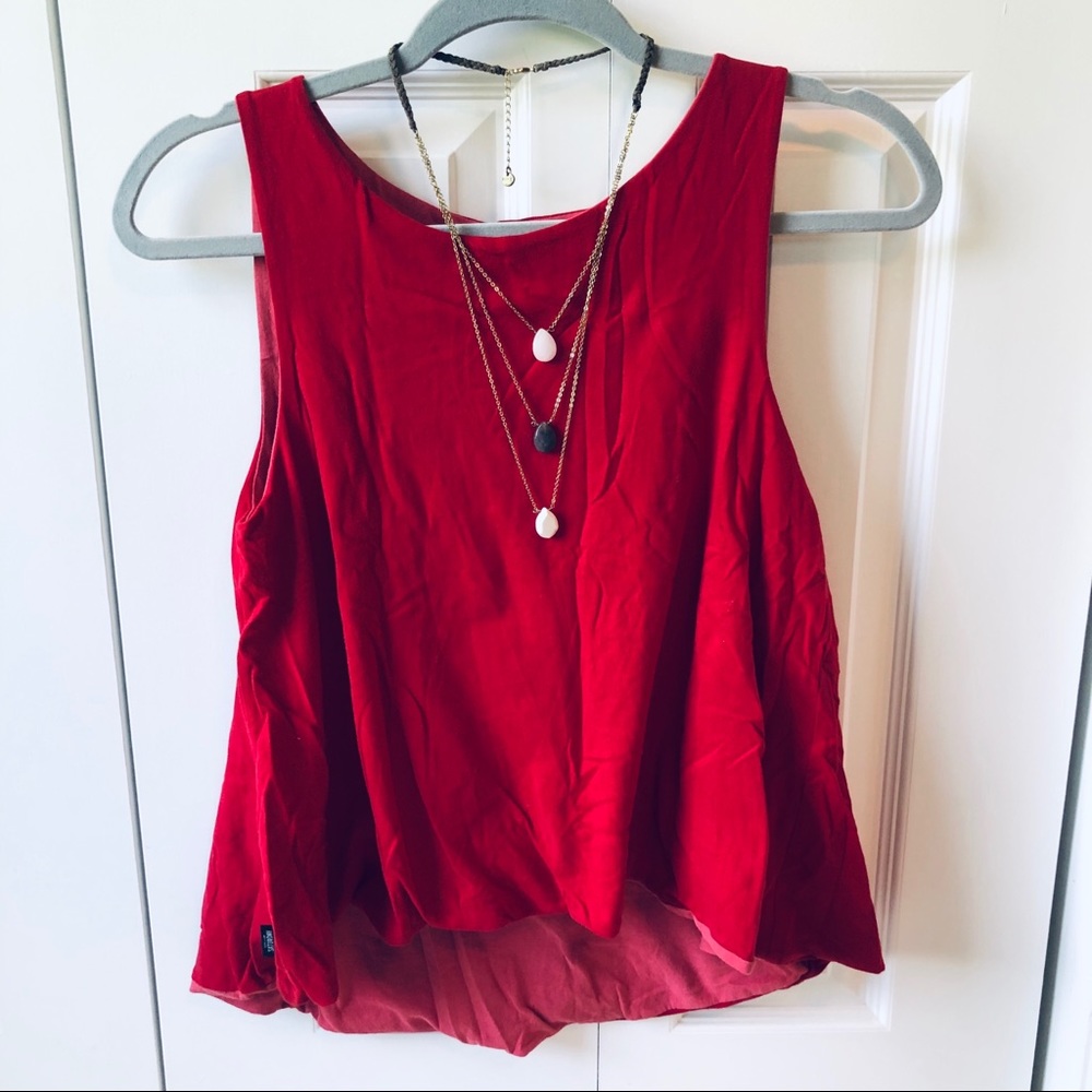 Kate Spade Saturday | Red | Sleeveless | Blouse